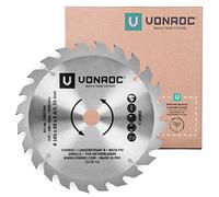 VONROC Lama per sega circolare 185x20mm, 24 denti. Adatta per legno. Universale