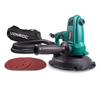 VONROC Levigatrice per Pareti e Soffitti VONROC 750W - Velocità Regolabile, Soft Start, Aspirazione Polvere, Cavo 4m, Diametro 180mm