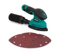 VONROC Levigatrice VONROC 12V - Compatta, Leggera, con Platorello Triangolare, Softgrip, Sacchetto Raccolta Polvere, Ricarica USB-C - Ideale per Bricolage e Lavori Dettagliati