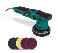 Lucidatrice a doppia azione 650W-125mm. Include 7 tamponi per lucidatura VONROC