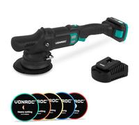 VONROC Lucidatrice Rotorbitale a Batteria 20V - Ø150mm, Orbita 21mm, Motore Brushless, 7 Velocità, Soft Start - Solo Corpo Macchina - PM511DC - Per Auto, Camper, Barche