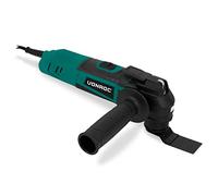 VONROC Multiutensile oscillante 350W. Include adattatore polvere, impugnatura laterale, base, lama, raschietto e 3x carta abrasiva