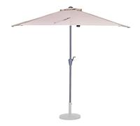 VONROC Ombrellone da giardino Magione 270x135 cm Mezzaluna, Ideale per Balconi e Terrazze, UPF 50+, Meccanismo Laterale Facile, Telo in Poliestere Riciclato, Copertura Protettiva Inclusa Beige