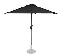 VONROC Ombrellone Parasole da giardino e balcone Premium 270x135cm. Resistente ai raggi UV 50+. Incl. copertura protettiva. Modello Magione. (Nero)
