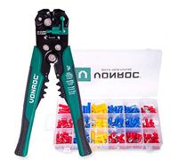 VONROC Pinza Crimpatrice|Spelafili automatica professionale. Include Set di accessori da 270 pezzi