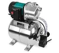 VONROC Pompa Idrofora 1000W con Serbatoio 19L | 3500 l/h | Pressione 4.4 bar | Autoadescante con Pressostato | Per Irrigazione, Pozzi, Casa, Giardino | Corpo in Acciaio Inox | IPX4