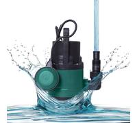 VONROC Pompa Sommersa 300W - 6500L/h, Acqua Pulita e Contaminata, Interruttore Galleggiante, Profondità 7m, Particelle 5mm