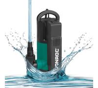VONROC Pompa sommersa 750W - 14000 l/h per acque sporche e pulite. Con galleggiante integrato