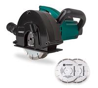 VONROC Scanalatore per tracce muro 1700W, 150mm. Include 4 dischi diamantati e sacca portautensili. Larghezza di taglio regolabile 14/19/29 mm. Con connettore aspirapolvere