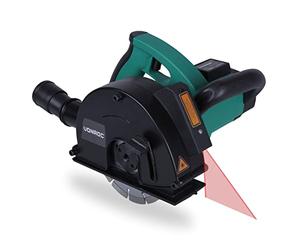 VONROC Scanalatrice da Muro 1700W con Guida Laser - Larghezza e Profondità Regolabili - 2 Dischi Diamantati Inclusi - Attacco Aspirapolvere - Soft Start - Modello WC502AC