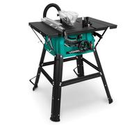 VONROC Sega circolare da banco 1500W, Ø 210 x 30 x 2.8/1.8 mm 40T. Include 2 estensioni per tavolo, una lama, un tubo per aspirapolvere e una guida parallela