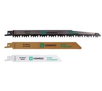 VONROC Set di 3 lame universali per sega a sciabola per legno e metallo