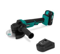 VONROC Smerigliatrice Angolare a Batteria 20V Ø125mm - Set con Batteria 2.0Ah e Caricatore Rapido - Compatta, Ergonomica, Softgrip - Per Taglio Metallo, Piastrelle, Ruggine, Bricolage