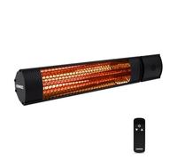 VONROC Stufa riscaldante a infrarossi 2000W da esterno. 2 livelli di calore. Per parete e soffitto. Con elemento anabbagliante. Incl. Telecomando. Nero