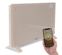 VONROC Termoconvettore Elettrico 2000W WiFi, con App, fino a 24 m² | vetro temperato, termostato 5-50°C, timer, IP24, da parete o pavimento