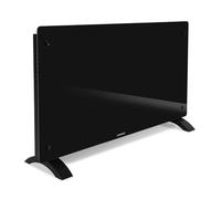 VONROC Termoconvettore Elettrico Smart 2500W - Pannello in Vetro con Display LED - Controllo WiFi tramite App Tuya Smart Life - Termostato 5-50°C - Timer - IP24 - Parete o Pavimento Nero