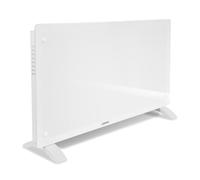 VONROC Termoconvettore Elettrico Smart 2500W - Pannello in Vetro con Display LED - Controllo WiFi tramite App Tuya Smart Life - Termostato 5-50°C - Timer - IP24 - Parete o Pavimento Bianco