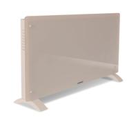 VONROC Termoconvettore Elettrico Smart 2500W - Pannello in Vetro con Display LED - Controllo WiFi tramite App Tuya Smart Life - Termostato 5-50°C - Timer - IP24 - Parete o Pavimento Beige