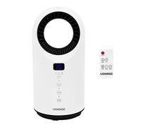 VONROC Termoventilatore Bladeless 1500W - Tecnologia Senza Pale, Riscaldamento Rapido, Oscillazione, Termostato 15-40°C, Timer 1-12H, Telecomando, Design Premium Nero Opaco - fino a 15 m² Bianco