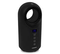 VONROC Termoventilatore Bladeless 1500W - Tecnologia Senza Pale, Riscaldamento Rapido, Oscillazione, Termostato 15-40°C, Timer 1-12H, Telecomando, Design Premium Nero Opaco - fino a 15 m² Nero