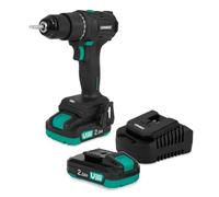 VONROC Trapano Avvitatore a Batteria PRO 20V | Motore Brushless, 40Nm, 2 Velocità, 17+1 Regolazioni | 2x Batterie 2.0Ah, Caricabatterie Rapido, LED, Clip Cintura | Modello CD511DC