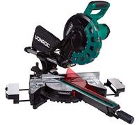 VONROC Troncatrice radiale 2200W, Ø 254mm, laser e LED integrati. Include lama con 60 denti e 2 estensioni da tavolo