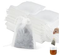 Vonsera 100 Pezzi Infusore per Tisane, Filtri da Tè 7cm X 9cm, Iinfusore tè con Coulisse per Tè Sfuso, Tè Aromatizzato, Spezie, Vaniglia, Lavanda, Caffè