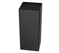 Vonsera Ceppo Coltelli da Cucina, Ceppo Portacoltelli Vuoto con Setole, Porta Coltelli Cucina Senza Coltello, Nero, Quadrato