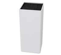 Vonsera Ceppo Coltelli da Cucina, Ceppo Portacoltelli Vuoto con Setole, Porta Coltelli Cucina Senza Coltello, Bianco, Quadrato