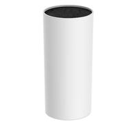 Vonsera Ceppo portacoltelli con inserto in setole staccabili, porta coltelli universale, ceppo quadrato senza coltelli, contiene 8 coltelli da cucina o forbici, bianco, 22 x 11 x 11 cm