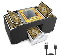 Vonsera Mescolatore di Carte Elettrico, Distributore Carte da Gioco Automatico per 1-2 Mazzi, Mischia Carte per UNO, Poker, Blackjack - Dotato di USB