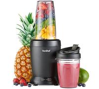 VonShef UltraBlend Frullatore Mixer 1000 W con 2 Tazze da 800ml e 500ml e 2 Coperchi per Prepare Bevande per Sportivi, Frullati Proteici e di Frutta - Parti Lavabili in Lavastoviglie