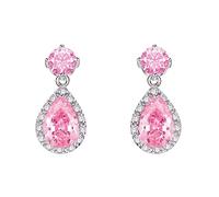 VONSSY Orecchini pendenti a goccia| Pietre preziose Waterdrop Teardrop Cristallo placcato oro bianco Orecchini ipoallergenici con zirconi cubici | Regalo di gioielli alla moda