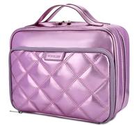 VONXURY - Astuccio grande per la scuola, per ragazze e ragazzi, portatile, con 57 scomparti, con 2 strati staccabili, con cerniera multipla, per università e ufficio, Doppio strato viola rosato, 9.85