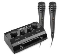 VONYX AV430B - Set di controller per microfono karaoke, mixer, per TV, Blu-Ray, computer, PC, tablet, smartphone, DVD, Hi-Fi, stereo, Home Theater, RCA, audio video, nero