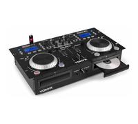 Vonyx CDJ500 - Doppio lettore CD/MP3/USB/Mixer con Bluetooth, 2 canali, funzione Auto-Cue, mixer incorporato, uscite Master e Record, perfetto per DJ dilettanti o professionisti