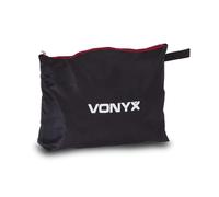 VONYX DB4 - Telone di ricambio per cabina DJ DB4 - Nero, con banda Scratch, lavabile, 4 pezzi pieghevoli, ignifugo, con custodia per il trasporto, Nero , Valigia