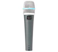 Vonyx DM57A Microfono dinamico XLR da Studio, Canto, Palco, Dj Set (filtro pop integrato, Lunghezza del cavo: 5 metri, Scocca in metallo)