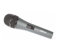 Vonyx DM825 Microfono dinamico XLR da Studio, Canto, Palco, Dj Set (filtro pop integrato, Lunghezza del cavo: 5 metri, Scocca in metallo)