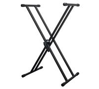Vonyx KBS03 - Supporto Porta Tastiera Stand in Acciaio con Doppio X-Frame Resistente, Altezza Regolabile, Chiusura Rapida e Punte Antiscivolo, Ideale per Giocatori di Pianoforti e Tastiere Musicali