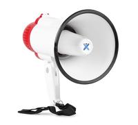 Vonyx MEG025 Megafono portatile con Bluetooth da 25 W, 800 m di portata, ingressi USB/MicroSD, Sirena, funzione di registrazione, Megafono palmare con batteria ricaricabile per eventi interni ed