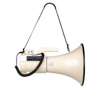 Vonyx MEG150 - Megafono professionale da 150 W con batteria ricaricabile, Sirena e microfono, Bluetooth, funzione di registrazione, portata fino a 2000 metri, USB, SD, MP3 e AUX, cinturino, colore: