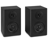 Vonyx SM40 Set di Diffusori Attivi Studio Monitor - Diffusore a 2 vie, Potenza: 100 Watt max. (2 x 50 Watt), Subwoofer da 4", Tweeter da 1", MDF, Controllo Bassi e Alti, Design Elegante, Nero