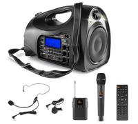 Portable speaker - Vonyx ST016 draagbare speaker met Bluetooth, mp3 speler en 2 draadloze microfoons - 130W