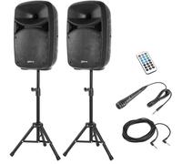VONYX VPS102A kit audio karaoke, ecc, con casse bluetooth USB SD aste microfono
