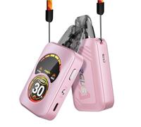 VOO|POO Argus A Kit | Dual Zone Display Argus A Pod kit built in 1100mAh Battery, Power/Super/Eco Mode,Button Wattage Adjustment,3 ml Argus Top Fill Cartridge (Auto/Button Draw) (Rosa cristallo)