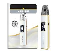 VOO-'POO Argus G3 Kit 30 W (Bianco Diamante) Batteria 1500 mAh 3 ML Cartuccia Argus V2 0,4/0,7 ohm iCOSM CODE 2.0 MTL/RDL Sigaretta Elettronica Originale - No Nicotine