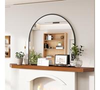 VooBang Specchio da parete ad arco, specchio da bagno ad arco largo 78,7 x 81,3 cm, specchio da bagno con cornice in metallo ad arco, moderno specchio da bagno per camera da letto, soggiorno, da
