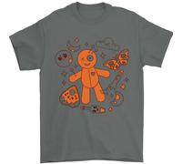 Voodoo Bambola Elementi Magia Nera T-Shirt 100% Cotone