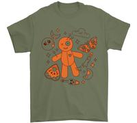 Voodoo Bambola Elementi Magia Nera T-Shirt 100% Cotone